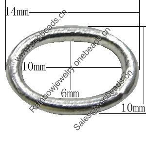 Donut Zinc Alloy Jewelry Findings Lead-free, O:14x10mm I:10x6mm, Sold by Bag