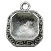 Zinc Alloy Cabochon Settings, 19x23mm, Hole:3mm, Sold by Bag