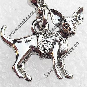 Zinc Alloy Charm/Pendants, Nickel-free & Lead-free, A Grade Animal 16x19mm, Sold by PC