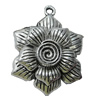 Pendant Zinc Alloy Jewelry Findings Lead-free, 38x48mm, Hole:3mm, Sold by Bag