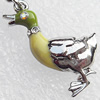 Zinc Alloy Enamel Charm/Pendant with Crystal, Nickel-free & Lead-free, A Grade Animal 26x22mm, Sold by PC  