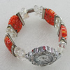 Alloy Watch Bracelets, with Glass Crystal Beads, Millefiori Glass Beads and Rhinestone, Watch Size: 26mm, Sold by PC