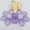 Iron Earrings, Flower, 56x85mm, Sold by Dozen