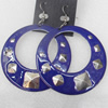 Iron Earrings, Donut, 60x80mm, Sold by Dozen