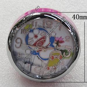 Fashional Watch, Metal Zinc Alloy, Decorations, Round 40mm, Sold by PC