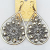 Iron Earrings, Teardrop, 41x75mm, Sold by Dozen