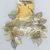 Iron Earrings, Leaf, 13x105mm, Sold by Dozen
