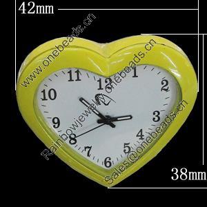 Fashional Watch, Metal Zinc Alloy, Decorations, Heart 42x38mm, Sold by PC