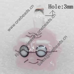 Handmade Lampwork Pendant, 17x23mm, Hole:Approx 3mm, Sold by PC