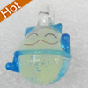 Handmade Lampwork Pendant, 17x25mm, Hole:Approx 5mm, Sold by PC