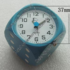 Fashional Watch, Metal Zinc Alloy, Decorations, Cube 37mm, Sold by PC