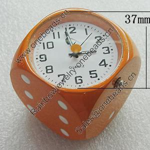 Fashional Watch, Metal Zinc Alloy, Decorations, Cube 37mm, Sold by PC