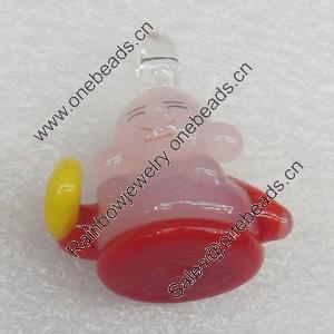 Handmade Lampwork Pendant, 25x29mm, Hole:Approx 2mm, Sold by PC
