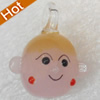 Handmade Lampwork Pendant, 17x22mm, Hole:Approx 4mm, Sold by PC