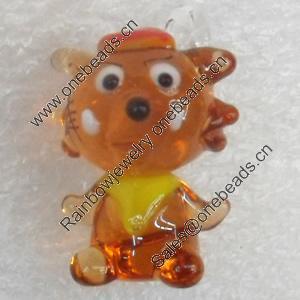 Handmade Lampwork Pendant, 17x25mm, Hole:Approx 2mm, Sold by PC