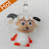 Handmade Lampwork Pendant, Sheep, 21x28mm, Hole:Approx 5mm, Sold by PC