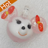 Handmade Lampwork Pendant, 27x24mm, Hole:Approx 4mm, Sold by PC
