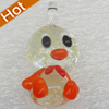 Handmade Lampwork Pendant, 14x27mm, Hole:Approx 4mm, Sold by PC