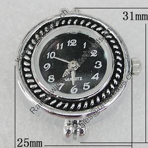 Fashional Watch Face,Zinc Alloy, 31x25mm, Sold by PC