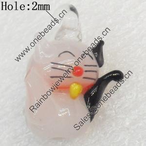 Handmade Lampwork Pendant, 19x25mm, Hole:Approx 2mm, Sold by PC