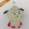 Handmade Lampwork Pendant, Sheep, 22x28mm, Hole:Approx 2mm, Sold by PC