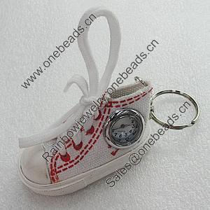 Key Chain With Watch, Shoes 74x35x40mm, Sold by PC