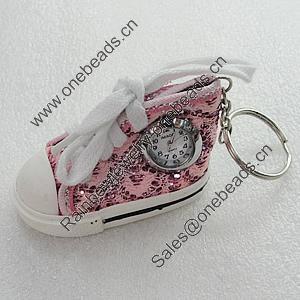 Key Chain With Watch, Shoes 74x35x40mm, Sold by PC