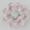 Porcelain Pendants, Flower 45mm Hole:6x4mm, Sold by PC