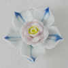 Porcelain Pendants, Flower 40mm Hole:3mm, Sold by PC