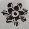 Porcelain Pendants, Flower 43mm Hole:6x5mm, Sold by PC