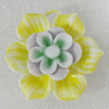 Porcelain Pendants, Flower 37mm Hole:6x4mm, Sold by PC