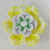 Porcelain Pendants, Flower 37mm Hole:6x4mm, Sold by PC
