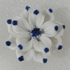 Porcelain Pendants, Flower 40mm Hole:3.5mm, Sold by PC