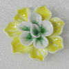 Porcelain Pendants, Flower 44mm Hole:9x4mm, Sold by PC