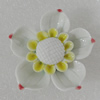 Porcelain Cabochons, No Hole Headwear & Costume Accessory, Flower size:39mm Hole:8x4mm, Sold by PC