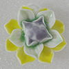 Porcelain Pendants, Flower 39mm Hole:8x4mm, Sold by PC