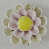 Porcelain Pendants, Flower 42mm Hole:9x5mm, Sold by PC