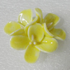 Porcelain Pendants, Flower 38x36mm Hole:2.5mm, Sold by PC