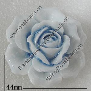 Porcelain Beads, Flower 44mm, Sold by PC