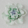 Porcelain Pendants, Flower 41mm Hole:8x5mm, Sold by PC