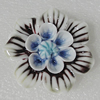 Porcelain Pendants, Flower 44mm Hole:7x3.5mm, Sold by PC
