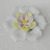 Porcelain Pendants, Flower 40mm Hole:3.5mm, Sold by PC