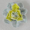Porcelain Pendants, Flower 42mm Hole:5mm, Sold by PC