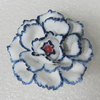 Porcelain Pendants, Flower 38mm Hole:4mm, Sold by PC