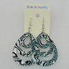 Acrylic Earrings, Teardrop 47x36mm, Sold by Group