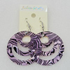 Acrylic Earrings, Flat Round 44mm, Sold by Group