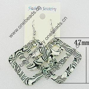 Acrylic Earrings, Diamond 47mm, Sold by Group