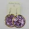 Acrylic Earrings, Flat Round 37mm, Sold by Group