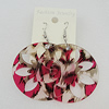 Acrylic Earrings, Flat Round 49mm, Sold by Group