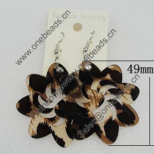 Acrylic Earrings, Flower 49mm, Sold by Group